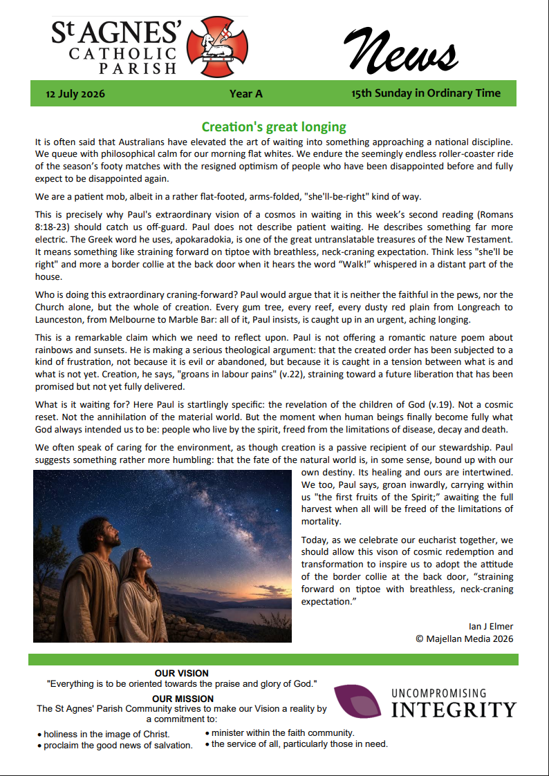Parish Newsletter 12 July 2026