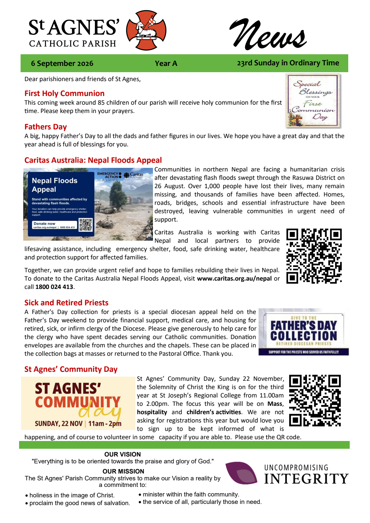 Parish Newsletter 6 September 2026